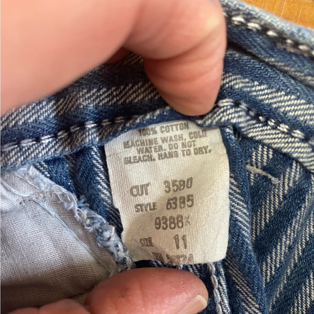 Vintage 1970’s Jeans Shades women’s size 11 striped mom jeans 100% Cotton - Picture 11 of 13
